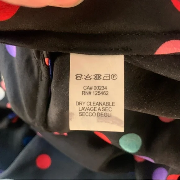 Halston Heritage Womens Strapless Black Polka Dot Silk Dress with Pockets Size 6 - Picture 10 of 16